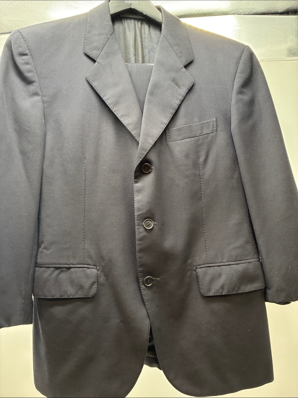 Salvatore Ferragamo Men's Dark Navy Three-Button Suit Jacket
